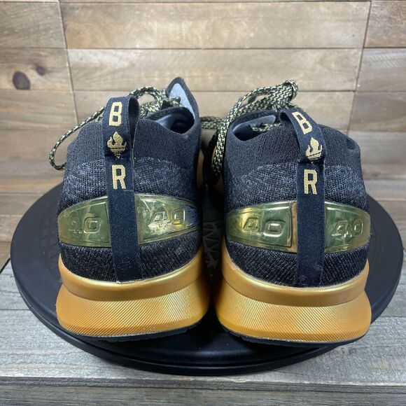 Brooks Womens 12 Shoes Levitate 4 Black Gold Victory Running Trainer NO INSOLES - Picture 4 of 10